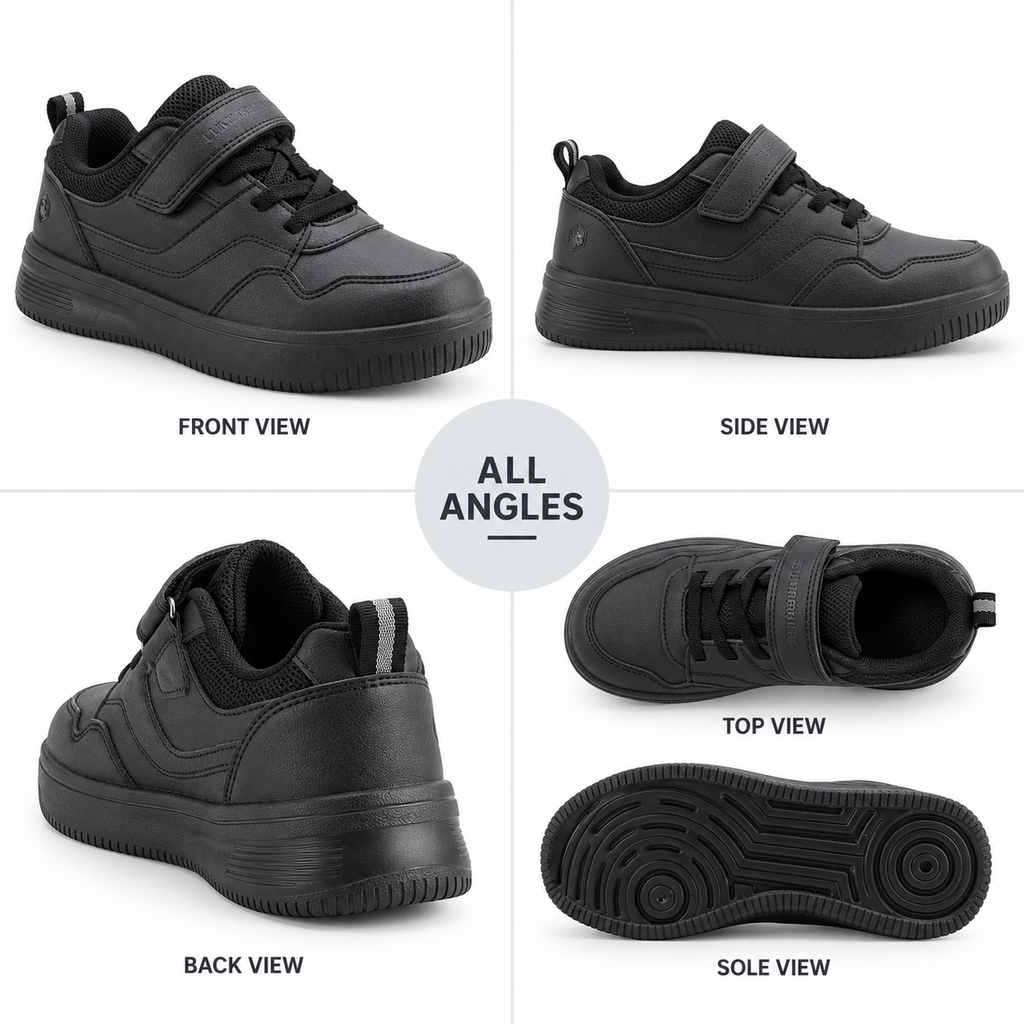 Lumberjack Finster Boys' Everyday Sneakers in All Black