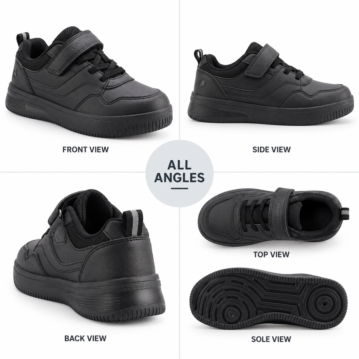 Lumberjack Finster Boys' Everyday Sneakers in All Black