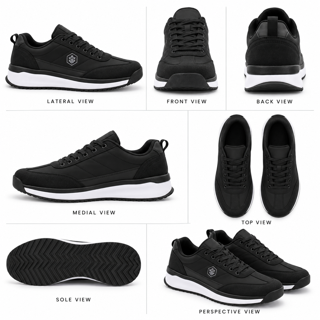 Lumberjack Coffee Men's Streamlined Sneakers in Black