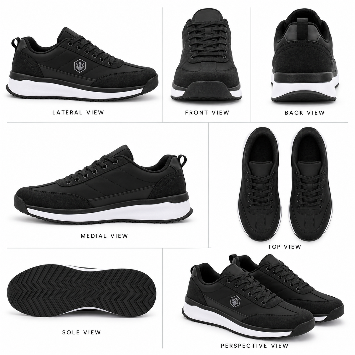 Lumberjack Coffee Men's Streamlined Sneakers in Black