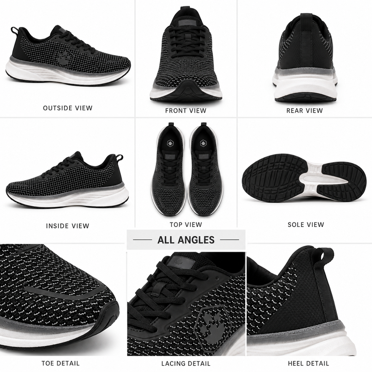 Lumberjack Chess Men's Knit Sneakers in Black