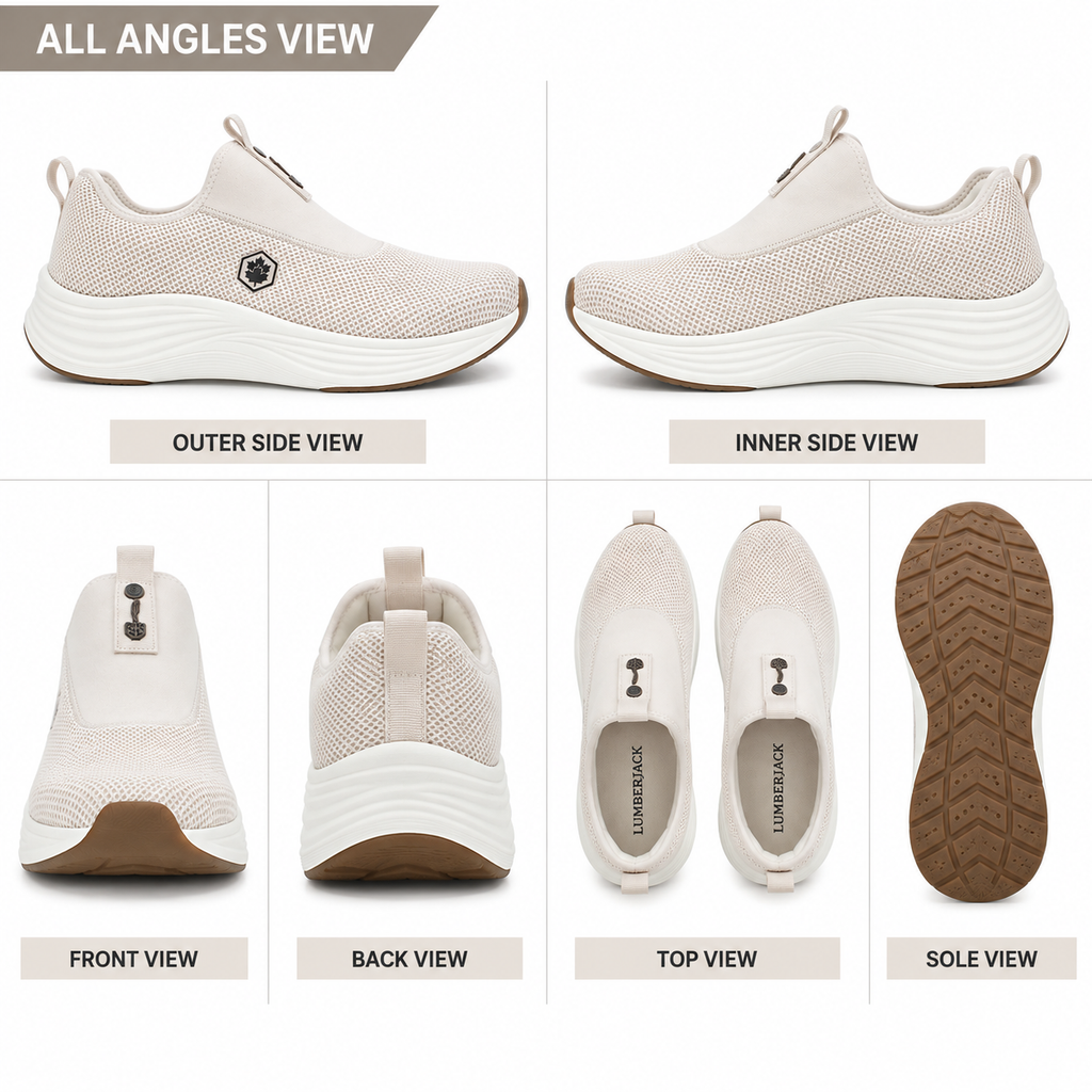 Lumberjack Talara Men's Laceless Mesh Sneakers in Sand