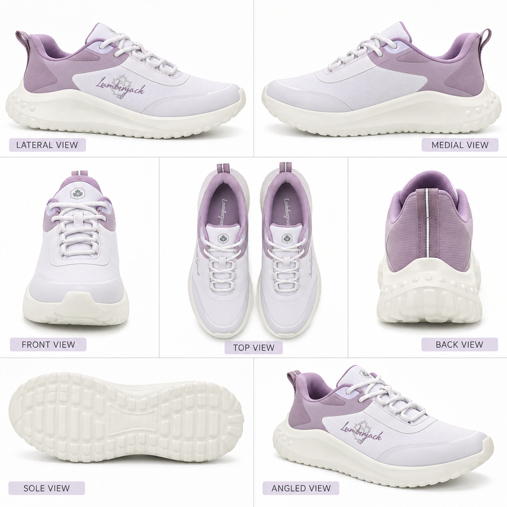 Lumberjack Anyk Women's Sporty Sneakers in Lilac & White