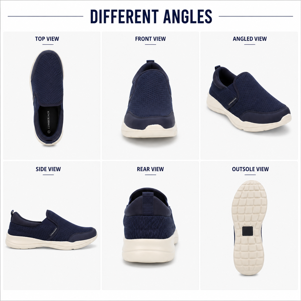 Lumberjack Agatha Men's Slip-On Shoes in Navy & Off-White
