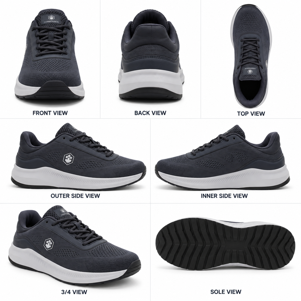 Lumberjack Musonda Men's Mesh Sneakers in Dark Navy