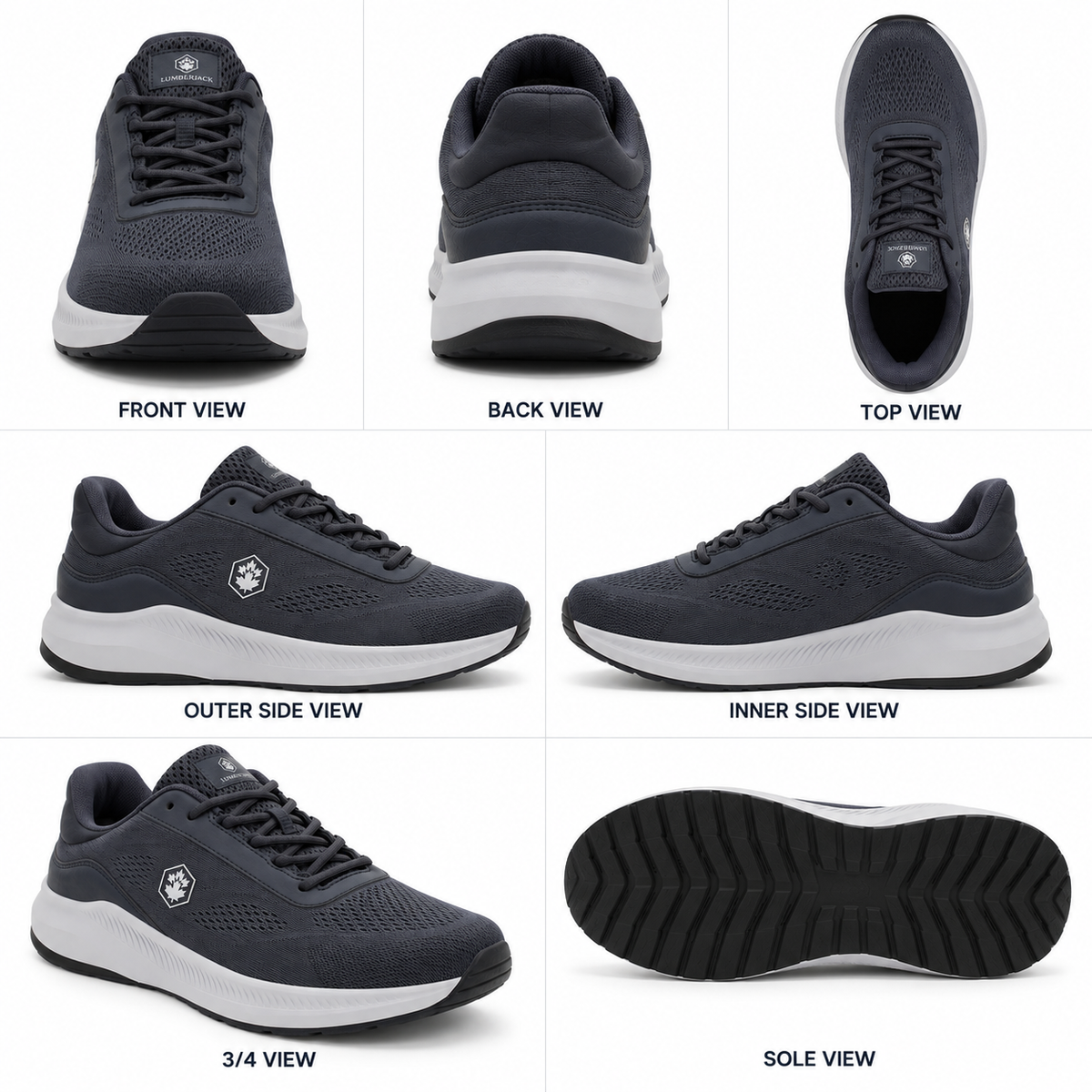 Lumberjack Musonda Men's Mesh Sneakers in Dark Navy