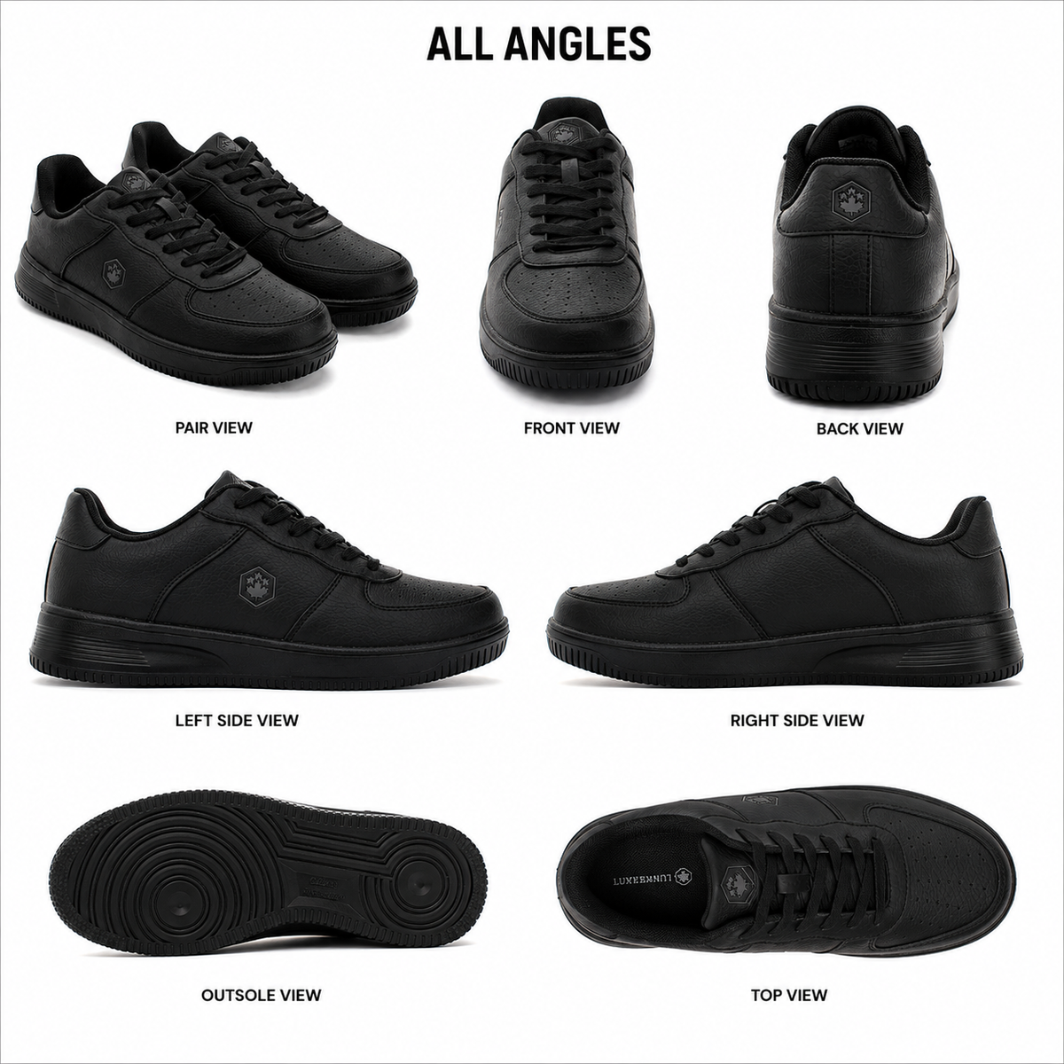 Lumberjack Finster Men's Everyday Sneakers in Pure Black