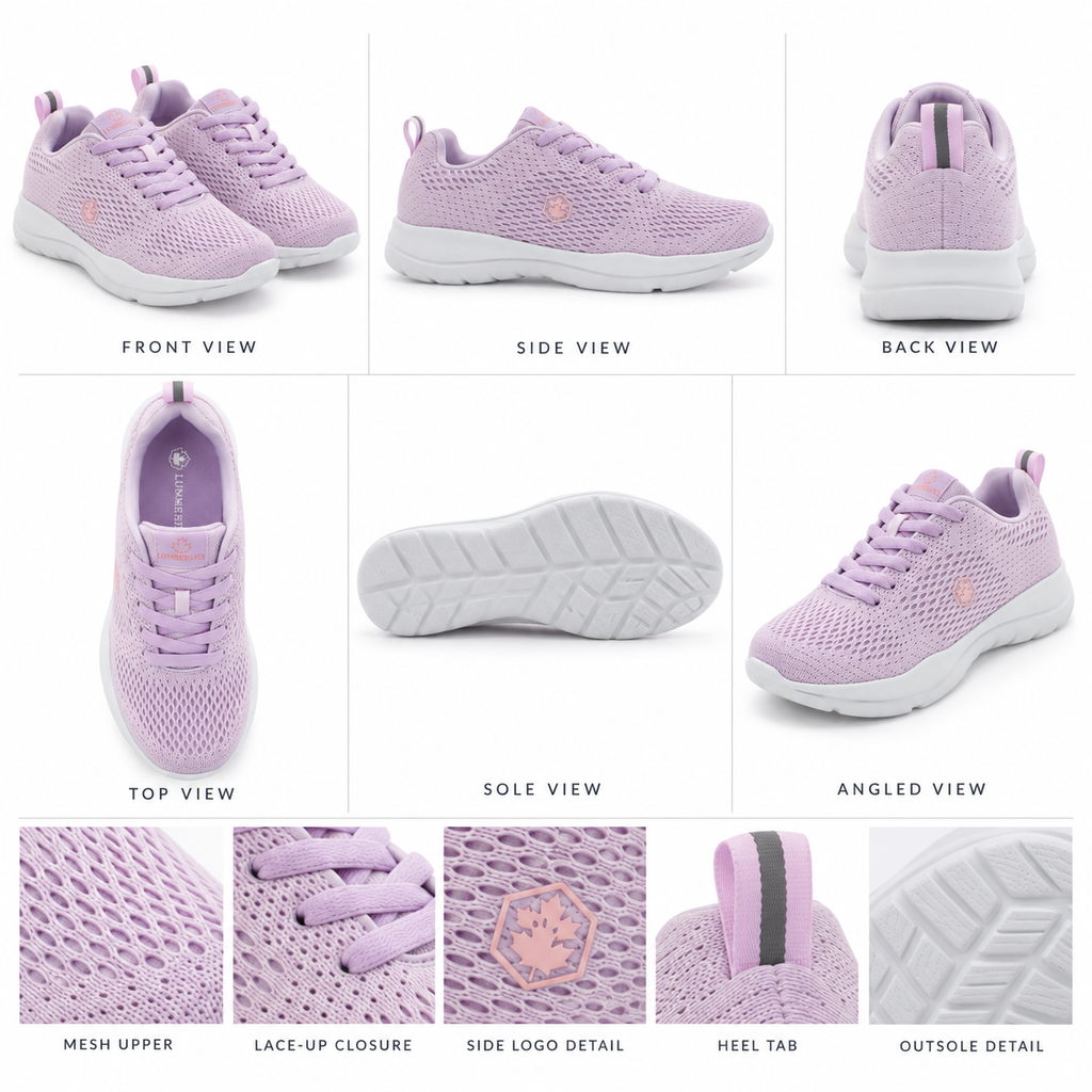 Lumberjack Agatha Women's Breathable Mesh Sneakers in Lilac