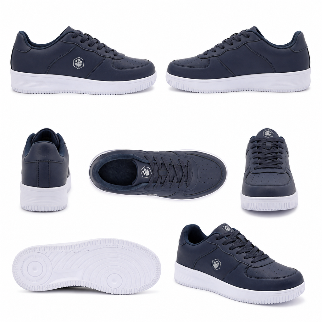 Lumberjack Finster Men's Everyday Sneakers in Navy & White