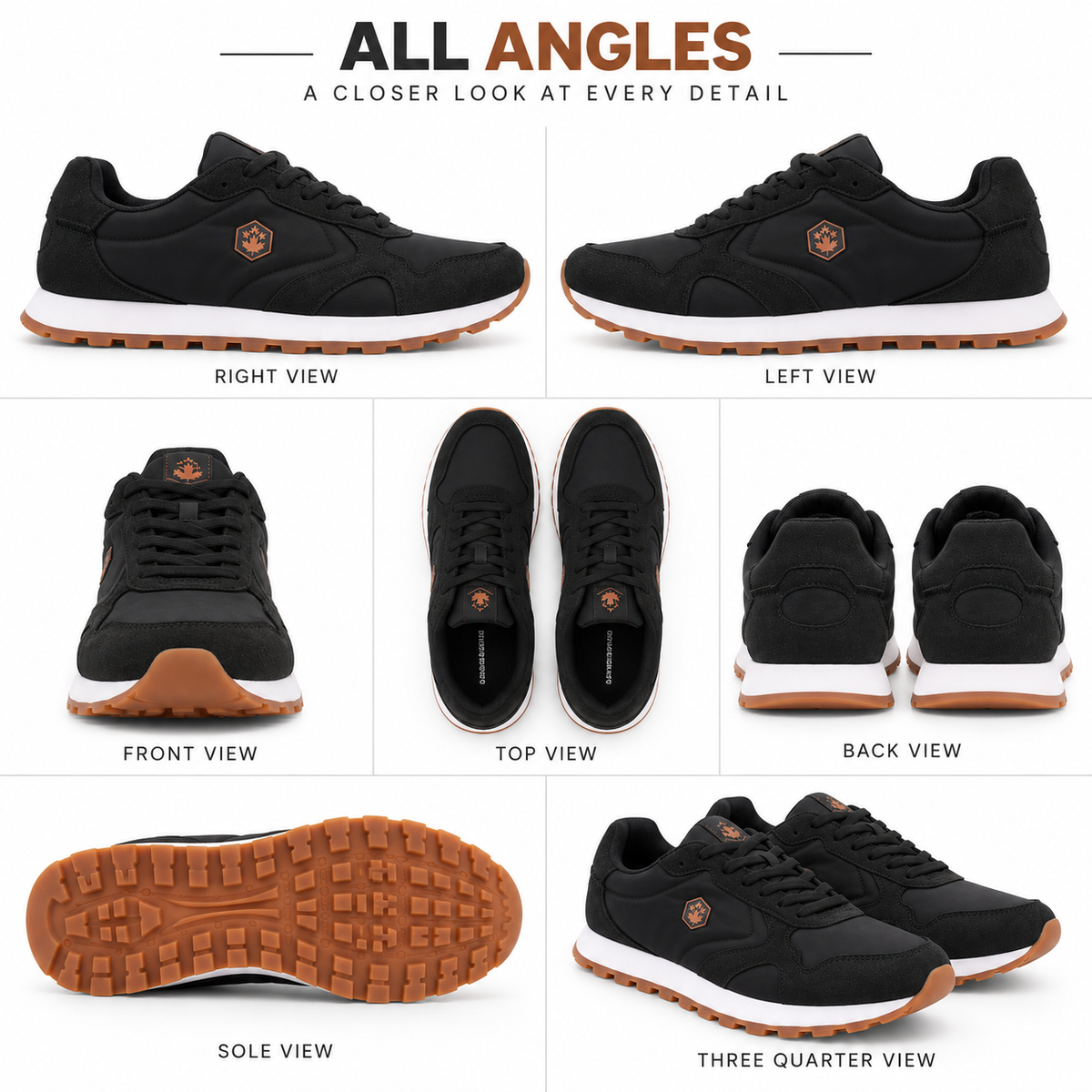 Lumberjack Frag Men's Lace-Up Sneakers in Black