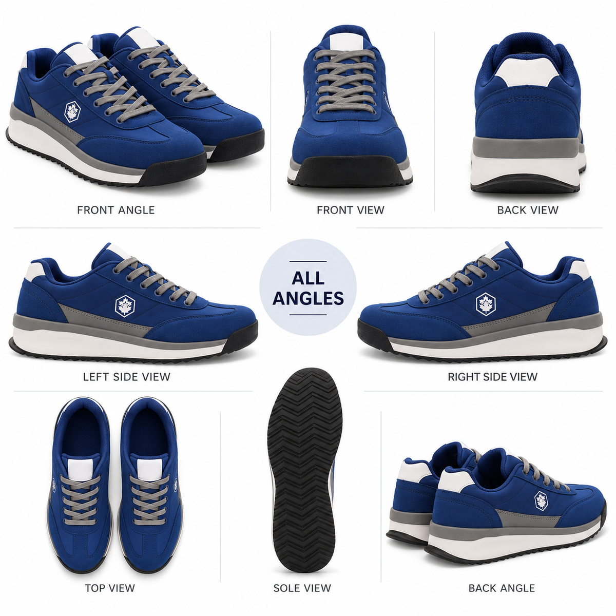 Lumberjack Coffee Men's Layered-Sole Sneakers in Navy Blue