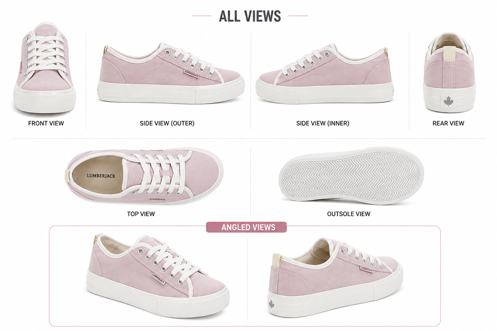 Lumberjack Ravenne Women's Canvas Low-Top Sneakers in Dusty Rose