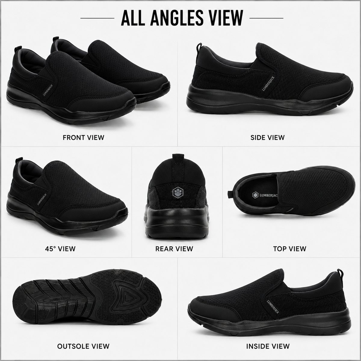 Lumberjack Agatha Men's Slip-On Shoes in Black