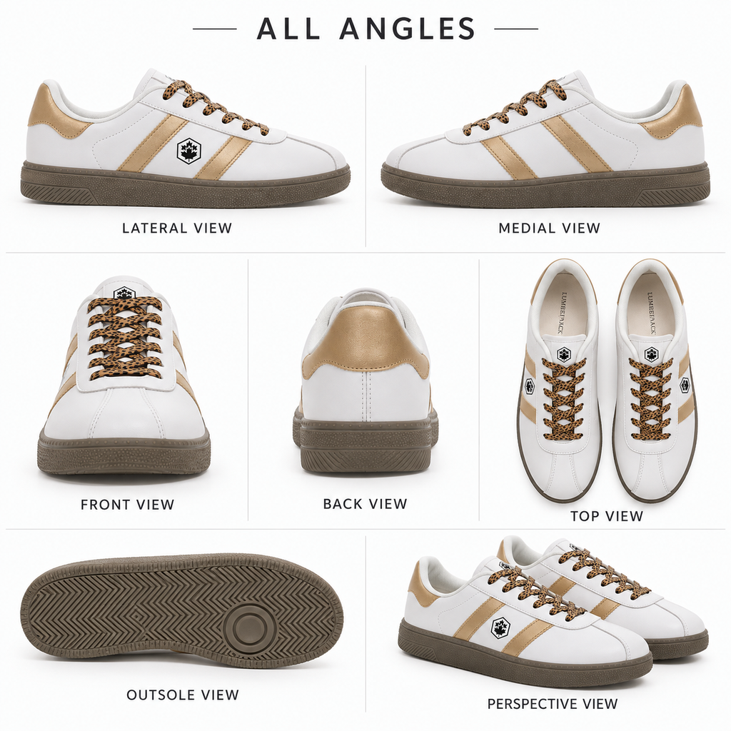 Lumberjack Frosty Women's Low-Top Sneakers in Off White & Gold