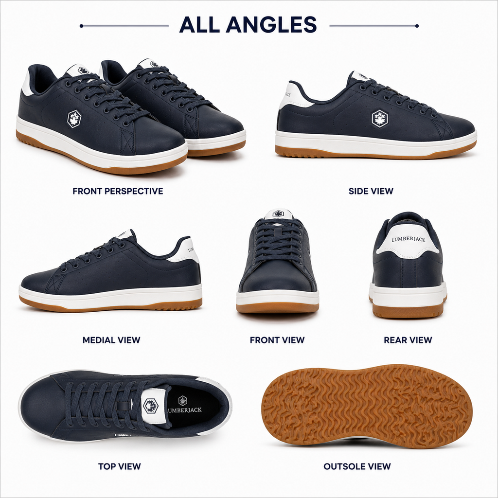 Lumberjack Rea Men's Gum-Sole Sneakers in Navy Blue