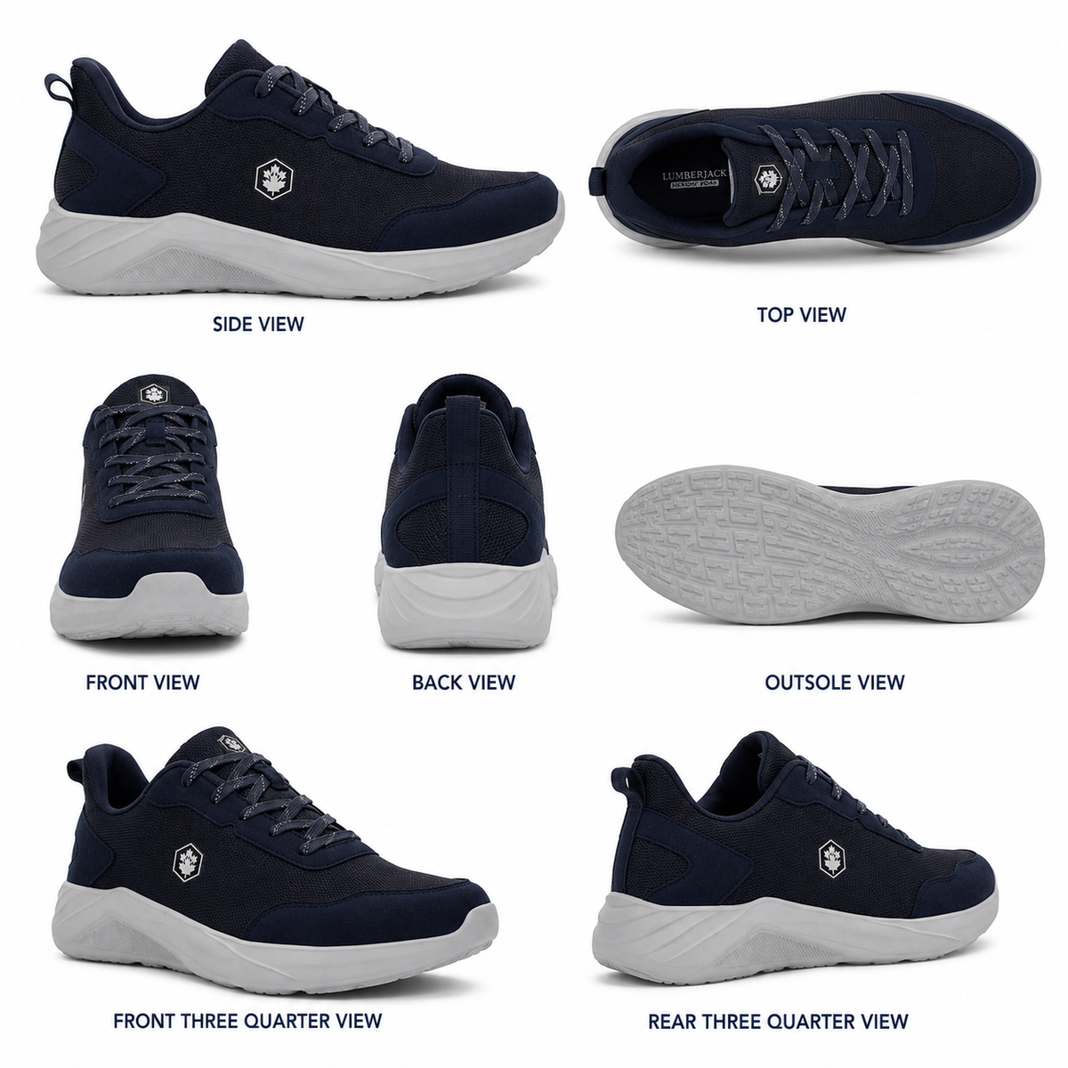 Lumberjack Karter Men's Breathable Sneakers in Navy Blue