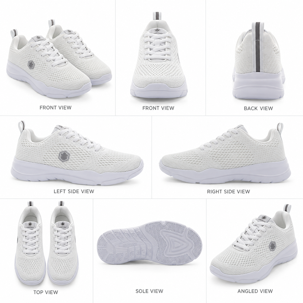 Lumberjack Agatha Women's Breathable Mesh Sneakers in White
