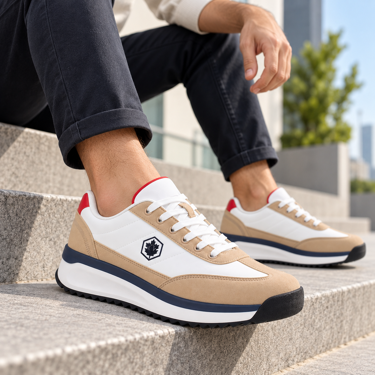Lumberjack Coffee Men's Streamlined Sneakers in Coffee Brown
