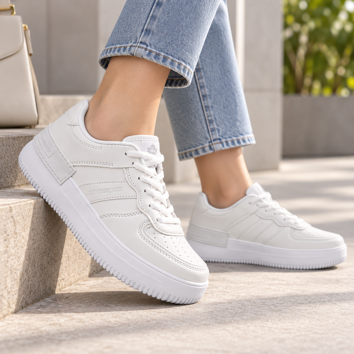 Lumberjack Freya Women's Chunky Platform Sneakers in White