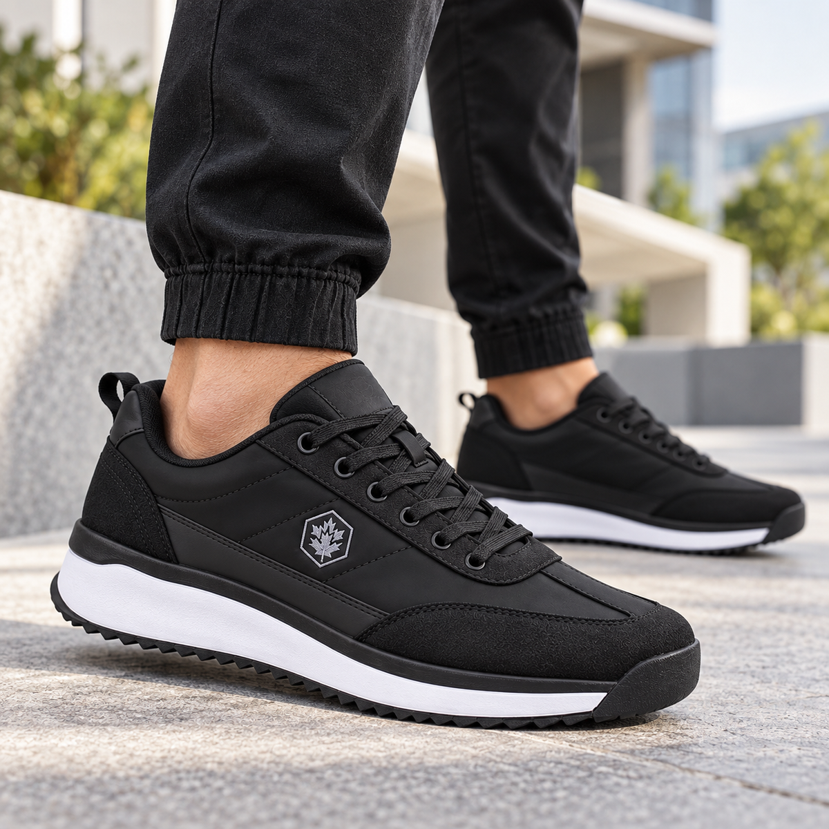 Lumberjack Coffee Men's Streamlined Sneakers in Black