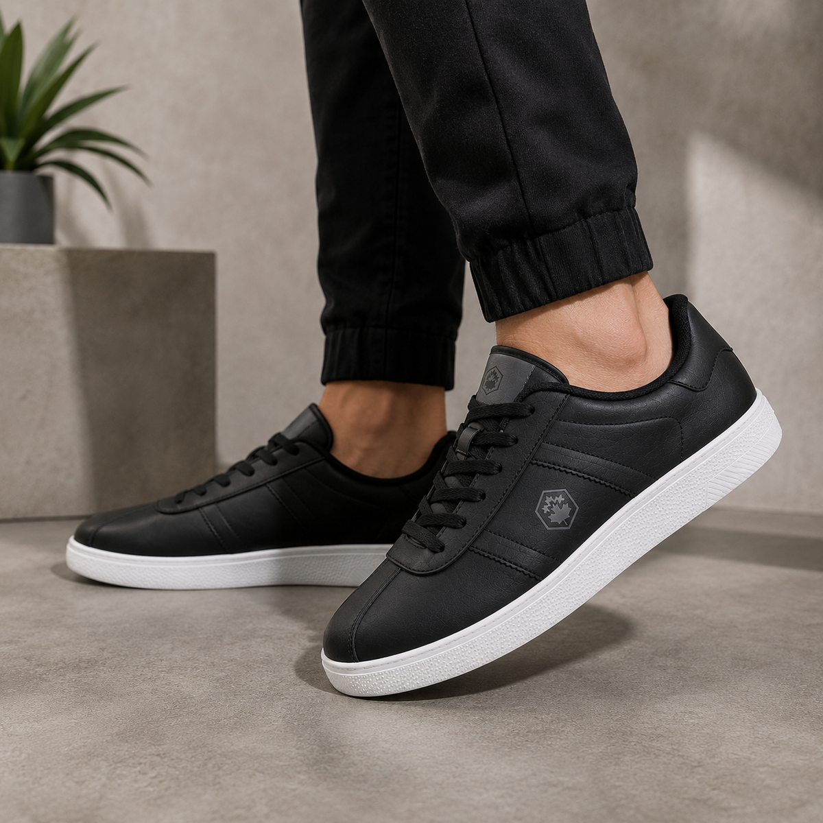 Lumberjack Frosty Men's Low-Profile Sneakers in Black