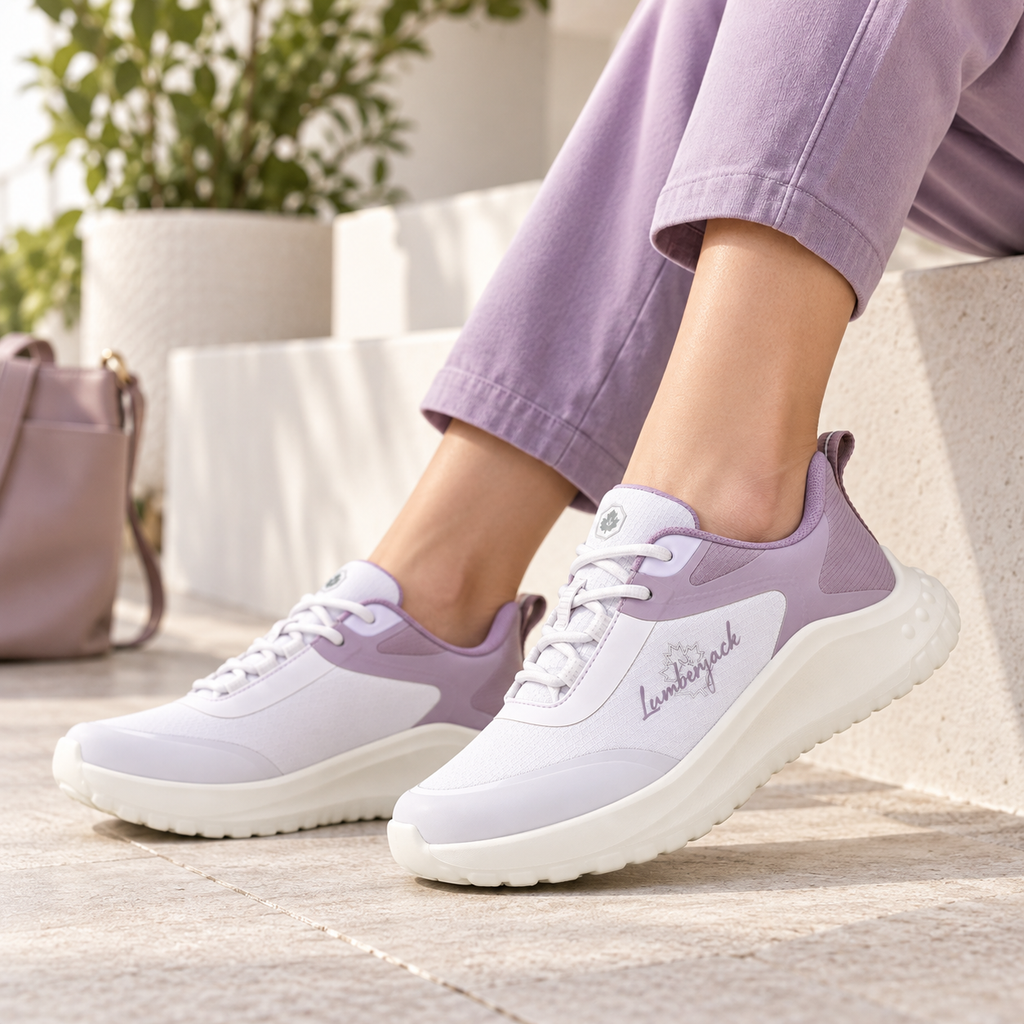 Lumberjack Anyk Women's Sporty Sneakers in Lilac & White