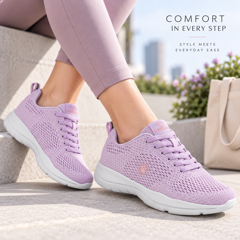 Lumberjack Agatha Women's Breathable Mesh Sneakers in Lilac