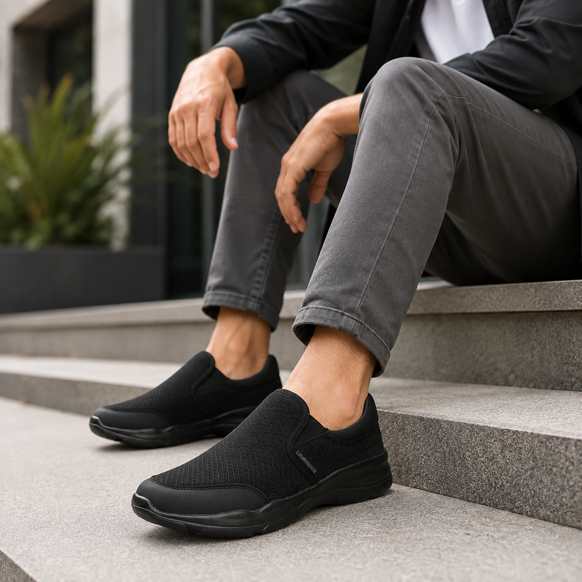 Lumberjack Agatha Men's Slip-On Shoes in Black