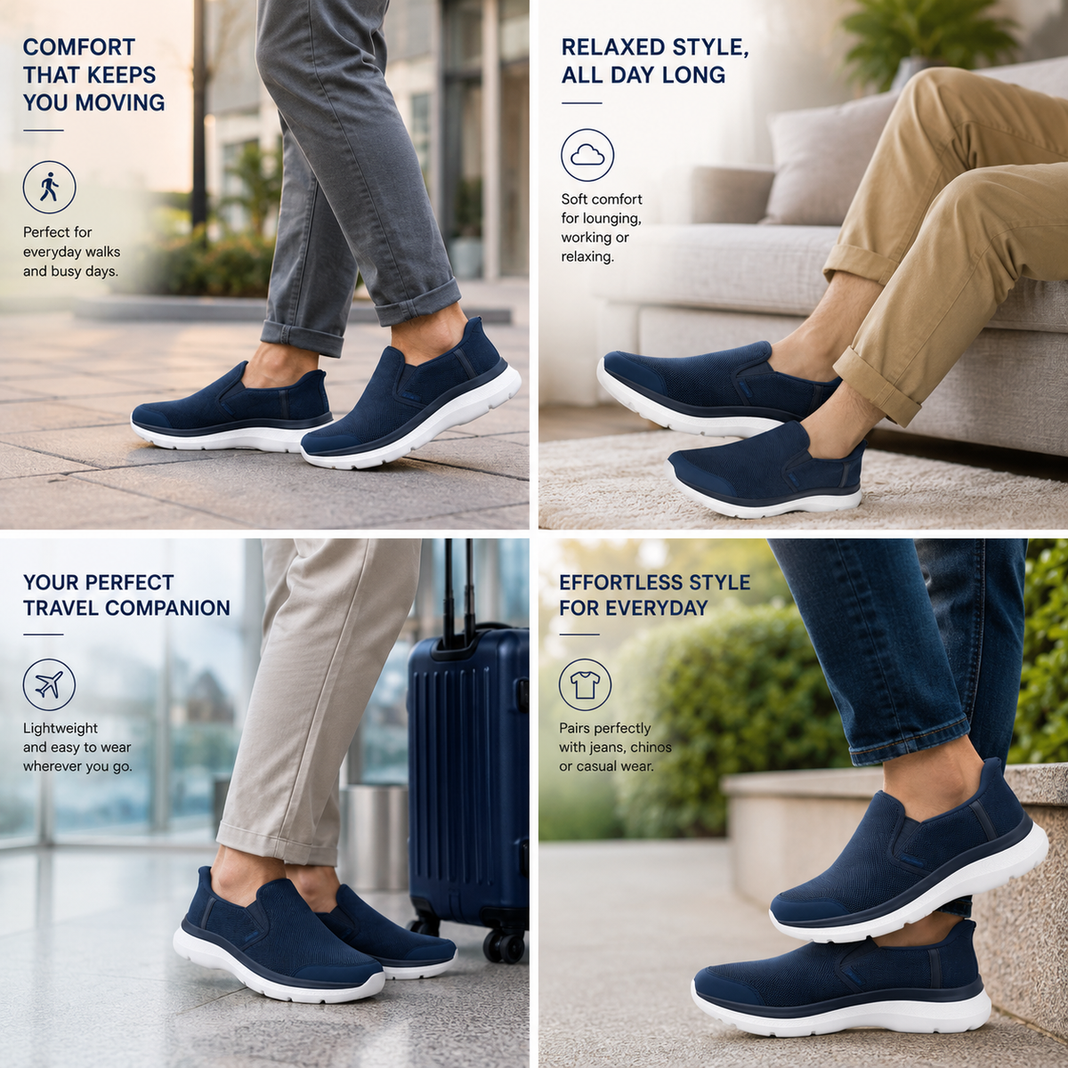 Lumberjack Carlo Men's Slip-On Shoes in Navy