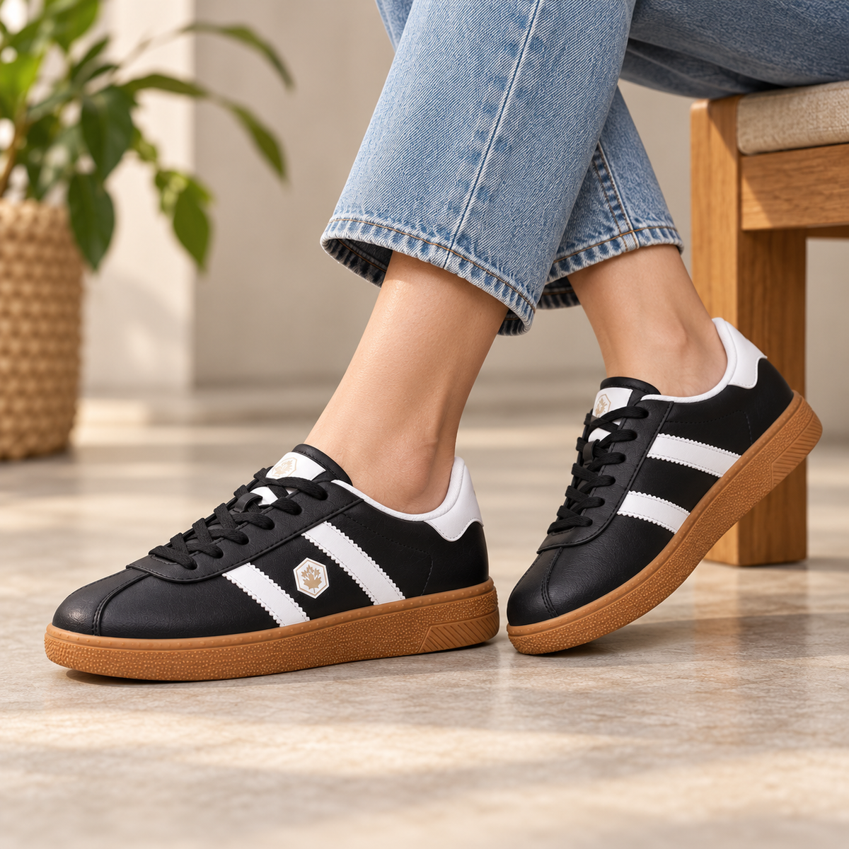 Lumberjack Frosty Women's Gum-Sole Sneakers in Black