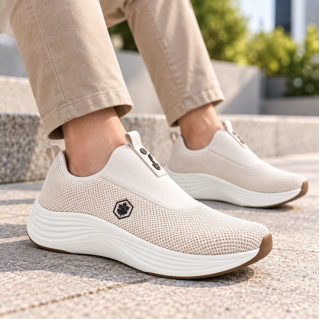 Lumberjack Talara Men's Laceless Mesh Sneakers in Sand