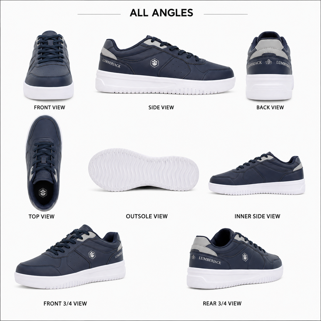 Lumberjack Udemy Men's Perforated Sneakers in Midnight Blue