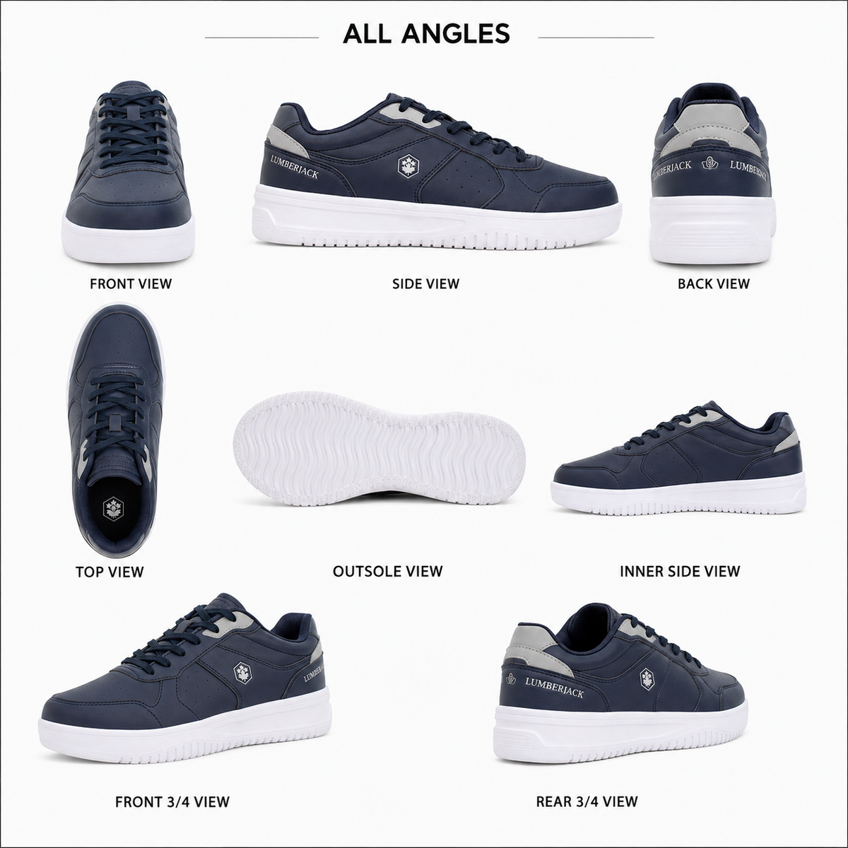 Lumberjack Udemy Men's Perforated Sneakers in Midnight Blue