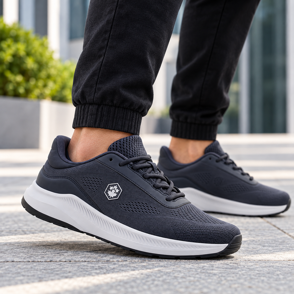 Lumberjack Musonda Men's Mesh Sneakers in Dark Navy