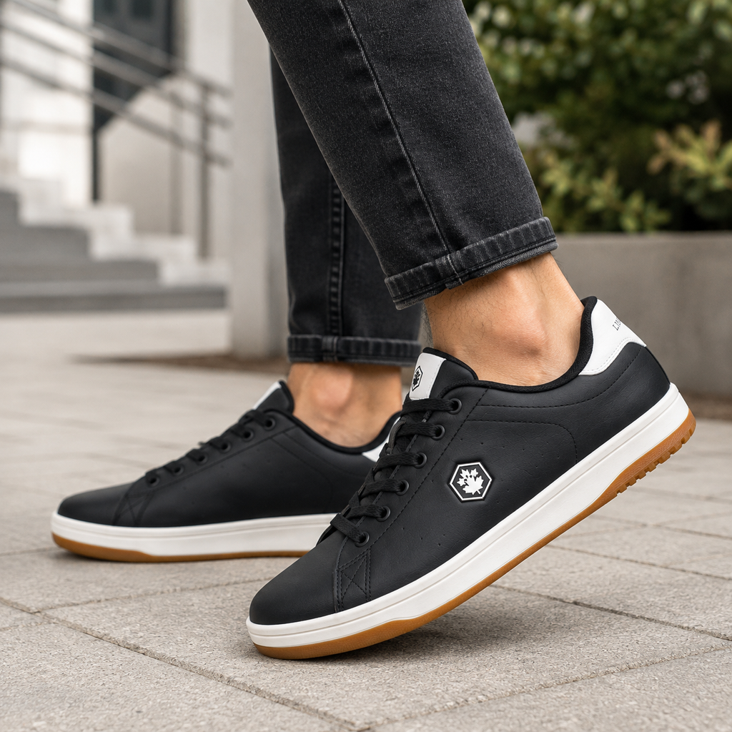 Lumberjack Rea Men's Gum-Sole Sneakers in Black